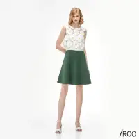 在飛比找momo購物網優惠-【iROO】立體刺繡花朵洋裝