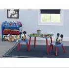 Disney Mickey Mouse 4-Piece Playroom Set Table, 2 Chairs &6-Bin Toy Organizer
