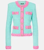 [Balmain] Balmain Knitted blazer UK 10 green