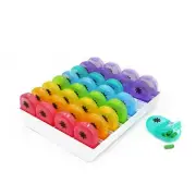 Monthly Pill Organizer Box - 31 Day AM/PM Daily Pill Case 32 Compartments, 2 ...