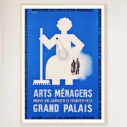 Galrie Vintage Arts Menagers Grand Palais Poster - Elegant Wall Art for Home Decor, Wood Frame, A2 42 x 60cm (16 x 24inch)