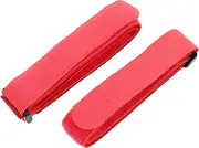 TOKIDNY 2 Pcs Adjustable Bike Wheel Stabilizer Straps with Hook and Loop Fasteners for and Storage Slip Cycling Fastening Belt for Car and Wall Mount Red