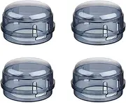 Alipis Stove Knob Covers Grey Clear View Stove Button Cover, Kitchen Safety Stove Locks Stove Protector Child Safety Guards, 4pcs