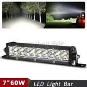 7inch Dual Row LED Work Light Bar Spot Flood Combo Driving Pod Offroad ATV SUV