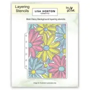 Lisa Horton Layering Stencils - Bold Daisy Background