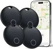 Tracker Air Tags-4 Pack, Smart Tag Luggage Tracker Works with Apple Find My (iOS Only), Waterproof Tracking Tags Item Finder for Keys, Luggage, Backpack, Wallet