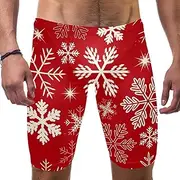 [VBFOFBV] Men's Printed Jammer Swimsuit Swim Shorts, Christmas Snowman Cartoon Snow