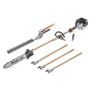 NNEMB 65CC Long Reach Pole Chainsaw Hedge Trimmer Pruner Chain Saw Tree Multi To
