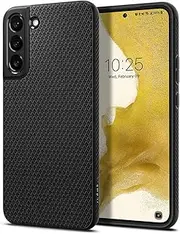 [Spigen] Liquid Air Case Designed for Samsung Galaxy S22 Plus (2022) Soft TPU Armor Slim Cover - Black