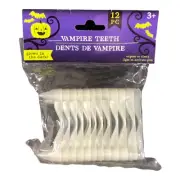 New Halloween Vampire Teeth Glw in the Dark 12 Pcs White
