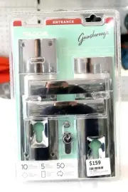 Gainsborough Bright Chrome Trilock Contemporary Angular Leverset Double Cylinder