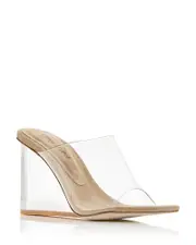 Jeffrey Campbell Women's Clear Wedge Slide Sandals