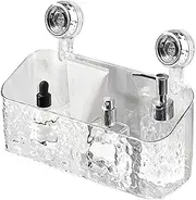 Removable Shower Shelf, No Drilling Shower Organizer with Glacier Pattern, Removable Shower Shelf with Light Luxury Style Pochy