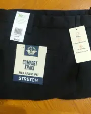 Dockers Men's Khaki pants 40 X 29, Black,Relaxed Fit, Stretch, Comfort Waist