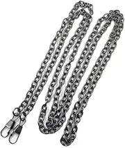 Purse Strap 40/60/100/120 Cm Gray Metal Bag Chain Buckle Women's Shoulder Strap Bag Replacement Crossbody Bag Chain Bag Accessories Straps