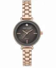 Anne Klein Diamond-Accent Rose Gold-Tone Bracelet Watch 30mm Gold NWT! $85 [W]