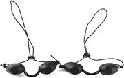 YUNYU UV Protection Tanning Goggles, Solarium Glasses with Adjustable Strap, Black, 2-Pack