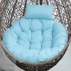 Outdoor Egg Swing Chair Cushion Sky Blue with Ties Waterproof Wicker Egg Chai...