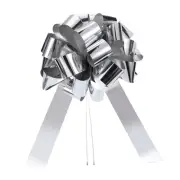 25 Inch Big Car Pull Bow Metallic Giant Bow for Car Decoration, Silver