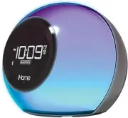 iHome Alarm Clock Radio with Bluetooth Speaker and Color Changing Lamp With USB