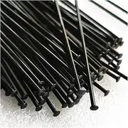 LCBLRO 36pcs Spokes Stainless Steel Spokes Spokes 14G 2.0mm Straight Head Straight Pull Round Spokes Black Wire Parts