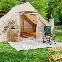 在飛比找momo購物網優惠-【Naturehike】山中小屋 浪漫棉布充氣帳篷露營小屋充