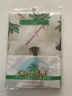 Coastal Christmas Seasons Greetings 52" Square Vinyl Tablecloth Kmart Vintage