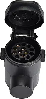 7 to 13 Pin Car Trailer Plug Socket Adapter Converter, Suitable for European Standard Trailer with Brass Material, Convert 7-Pin Socket to 13-Pin Female Socket, Towing Adapter