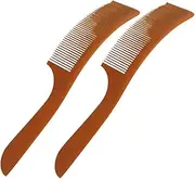 MOTHNUR 2pcs Men's Hair Combs Barber Combs Wide Tooth Scalp Applicator Fine Tooth Double Sided Combs for Hair Styling Hair Cutting Tools