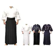 Kendo Iaido Aikido Hapkido Hakama Martial Arts Uniform Kimono Dobok Top Pants