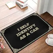 Dsoluuing Mat Outdoor I Self Identify As A Car Doormat Welcome Mats Funny Rugs for Bedroom Aesthetic (Color : Colour, Size : 50X80CM)