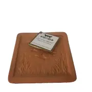 Cotton Press Mold 1995 Terra Cotta 5.5" Square Pheasants Tall Grass
