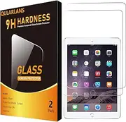 Qularlans 2 Pack Screen Protector for iPad 6th 5th Generation 9.7 Inch (2018/2017, Model A1822/A1823/A1893/A1954), Anti-Scratch 9H Hardness Tempered Glass Film