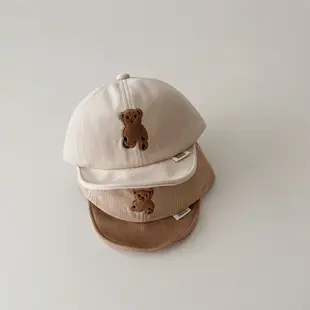 【Doris.Ann】韓系小熊軟沿棒球帽 嬰兒帽子 寶寶帽子 新生兒帽子 幼兒帽子 嬰兒帽 (現貨童裝)