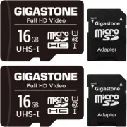 Gigastone 16GB 2-Pack Micro SD Card, FHD Video, Surveillance Security Cam Action