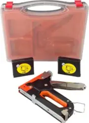 Staple Gun 3 Way Tacker Kit Stapler Includes U-Shaped, Standard And Brad Nails