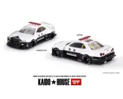 NISSAN SKYLINE GT-R R34 RHD "JAPAN POLICE" KAIDO HOUSE 1/64 CAR MINI GT KHMG120