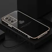 Maple Leaf Plating Silicone Case for Samsung Galaxy A54 A53 A52 A52S A34 A14 A73 A72 A33 A13 5G Cover Coque with Lanyard,01, for Samsung A14 5G