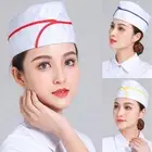 Polyester Cotton Kitchen Work Hat Versatile Flat Top Hat Chef's Caps Catering