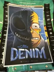 SDCC 2024 The Simpsons Treehouse Of Horror Denim 12x18 Mini poster FOX HULU