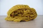 Mustard linen fitted sheet / 1 Fitted sheet / Softened linen sheet / Stonewashed