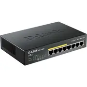 D-Link DGS-1008P 8 Ports Ethernet Switch - Gigabit Ethernet - 10/100/1000Base-T - 2 Layer Supported - Twisted Pair - PoE Ports -