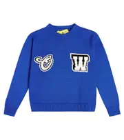 [Off-White Kids] Off-White Kids Logo cotton sweater Y 12 blue