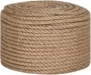 vidaXL 250 m Natural Jute Rope| 10 mm Thick| Tear and Abrasion Resistant| Ideal for Agriculture, Shipping, Home and Garden