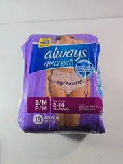 Always Discreet Adult Incontinence Underwear for Women, S/m, 19 CT