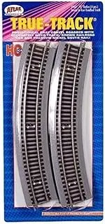 Atlas HO Scale True-Track w/ Roadbed 18" Radius Curve 4-Pack Model Train Track