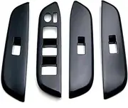 Interior Decoration Trim for T&oyota for Crown for Cossover 2023 2024 LHD RHD Door Handle Window Switches Cover Trim Armrest Panel Decoration Frame(Black,RHD)