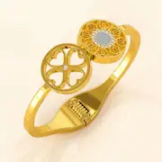 Artistic Floral Hinged Bangle