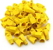Maxmoral 100-Pack CAT5E CAT6 RJ45 Ethernet Network Cable Strain Relief Boots Yellow-100 Pack
