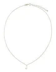 [Mocha] Elly Lou Timeless Initial Necklace J in Silver